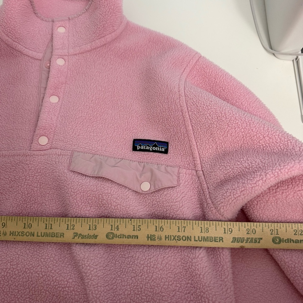 Very RARE Patagonia Pink Synchilla Fleece women sz S pullover sweater USA made - Picture 8 of 9